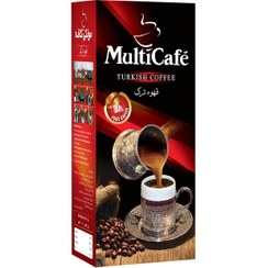 تصویر قهوه ترک مولتی کافه multicafe حجم 100 گرم multicafe turkish coffee weight 100gr