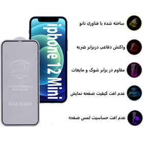 تصویر گلس گوشی اپل آیفون iPhone 12 mini بوف مدل Nfx Buff Nfx iPhone 12 mini Screen Protector