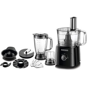 تصویر غذا ساز همه کاره بلک اند دکر FX775-B5 BLACK+DECKER 5-In-1 Food Processor with 34 Functions 750W Black FX775-B5