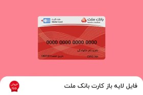 تصویر فایل لایه باز کارت بانک ملت کد 8044 