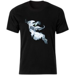 تصویر تی شرت آستین کوتاه مردانه مدل خلیج فارس 1 مشکی (سایز استاندارد) 