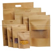 تصویر پاکت ایستاده کرافت پنجره دار 