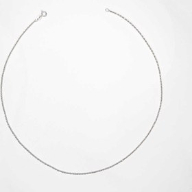 تصویر زنجیر نقره طنابی ایتالیایی کد C2081 با روکش طلا سفید 