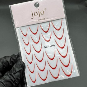 تصویر لنز فرنچ ناخن با رنگ‌بندی متنوع 