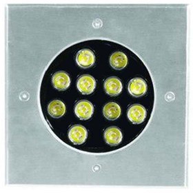 تصویر چراغ دفنی مربع 12 وات ای دی سی 