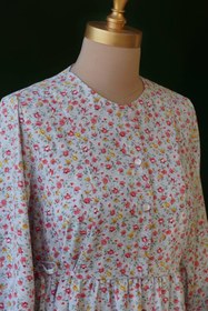 تصویر پیراهن گل صورتی طرح نفیس 