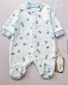 تصویر سرهمی مخمل - 0-3 ماه / آبی پاستیلی 