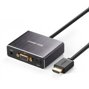 تصویر مبدل HDMI به AUX/VGA/SPDIF یوگرین مدل 40282 UGREEN HD to VGA with SPDIF 3.5mm Audio 40282