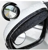 تصویر آینه نقطه کور وسیله نقلیه خودرو + کربن سیاه در خارج از پنجره حفاظت از باران آینه جانبی 2 قطعه Oto Araç Kör Nokta Ayna + Siyah Karbon Dış Yan Ayna Yağmur Koruyucu Rüzgarlık 2 Adet