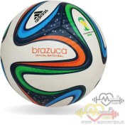 تصویر توپ فوتبال آدیداس برازوکا سایز ۵ چرم 