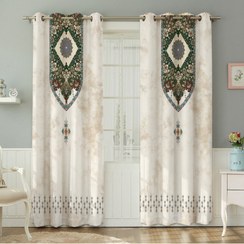 تصویر پرده نیروانا طرح سنتی مدل مخمل کد 9088 سایز 140×280 سانتی متر 