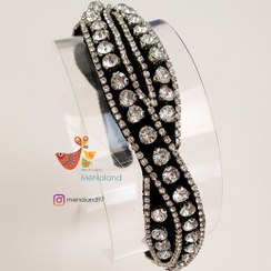 تصویر تل نگین‌دار مشکی بافت 