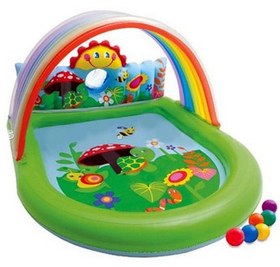 تصویر استخر بادی کودک طرح رنگین کمان کد intex 57421