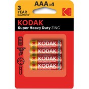 تصویر باتری قلمی کداک مدل Super Heavy Duty ZINC بسته 4 عددی 