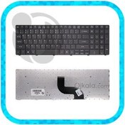 تصویر کیبورد لپ تاپ ایسر Aspire E1-571 / 5810 / 5742 / 5738 مشکی اینتر کوچک با فریم بدون بکلایت 