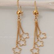 تصویر گوشواره آویز سیتی گلد طرح طلا 