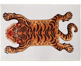 تصویر فرش راگ پینترستی ببر تبتی Tibetan tiger rug