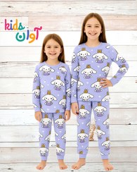 تصویر بلوز و شلوار دخترانه تمام پنبه کودک و نوجوان طرح سینامورول - سایز 