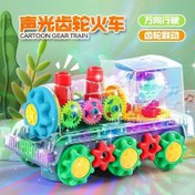 تصویر قطار موزیکال چرخ دنده ای و باطری خور CARTOON GEAR TRAIN TOY