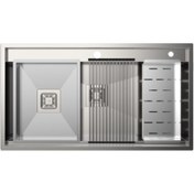 تصویر سینک ظرفشویی توکار استیل البرز مدل 955 تک لگن 