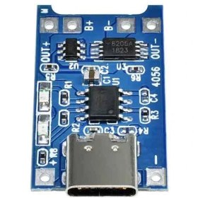 تصویر ماژول محافظ شارژ 3.7 ولت با جک تایپ سی مدل TP4056 BOARD MODULE TP 4056 5V 1A TYPE-C