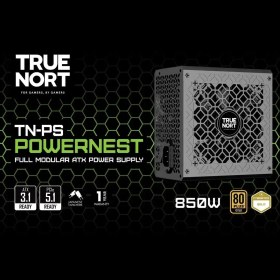 تصویر پاور TRUE NORT TN-850 Gold Full Modullar ATX 3.1 