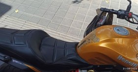 تصویر روکش زین اسفنج طبی بنلی۳۰۰ - مشکی / طلایی ا Mania design motorcycle saddle cover Mania design motorcycle saddle cover