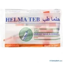 تصویر سرنگ انسولین یکپارچه 1ml حلما طب برند :