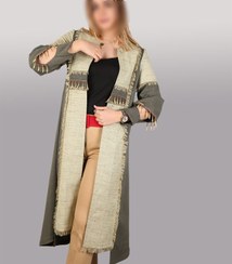 تصویر مانتو مزونی بلند ریحانه 