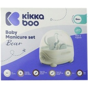 تصویر ست قیچی ناخن گیر سوهان نوزادی کیکابو بلغارستان kikkaboo bear mint 