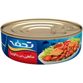 تصویر کنسرو ماهی تن با لوبیا در سس گوجه تحفه (230 گرم) 