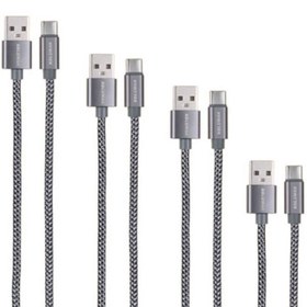 تصویر كابل تايپ سی برندkoluman مدل kd_19 4pack Koluman KD-19 USB to USB-C Charging Cable (4 Pack)