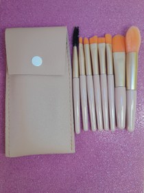 تصویر ست مینی براش 8 تایی به همراه کیف شفاف Makeup Mini Brushes Set 8Pcs