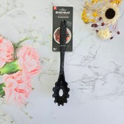 تصویر قاشق ماکارونی تمام سیلیکونی مشکی خالدار شنگیا اصلی shengya