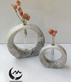 تصویر گلجا حلقه ای طرح سنگ - بزرگ / یاسی 