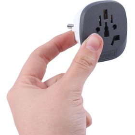 تصویر تبدیل 3 به 2 برق Technotel Technotel 3 to 2 Power Adapter: Safe and Reliable Choice