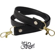 تصویر بند کیف چرمی مشکی ۱۱۵ سانتی متر با سگک قابل تنظیم 