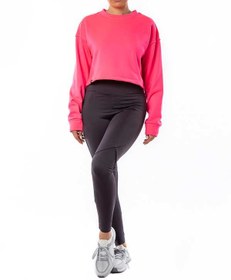 تصویر سویشرت زنانه ورزشی کراپ صورتی مل اند موژ Mel & Moj کد W08099-308 