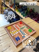 تصویر منچ و مارپله چوبی 358 2 in one game 358