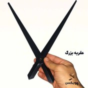 تصویر عقربه ساعت دیواری بزرگ فلزی سایز ۳۹ سانت مشکی 