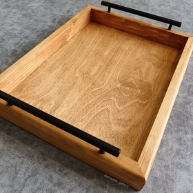 تصویر سینی چوبی دسته دار 