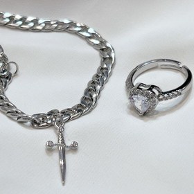 تصویر ست کاپلی شمشیر - سفید 