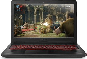 تصویر Asus TUF Gaming FX504 15.6 اینچی FHD (1920x1080) IPS Laptop PC ، 8th Gen Intel Core i5-8300H (حداکثر 3.9 گیگاهرتز) ، GeForce GTX 1050 ، 16GB DDR4 ، 512GB SSD صفحه کلید دارای نور پس زمینه قرمز ، بلوتوث ، ویندوز 10 