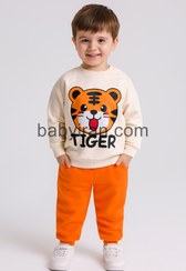تصویر ست لباس بچه‌گانه پسرانه نخی طرح ببر سایز ۱ تا ۶ سال 
