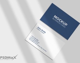 تصویر موکاپ کارت ویزیت با تم روشن 