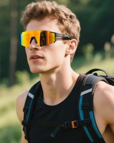 تصویر عینک دوچرخه سواری عینک ورزشی عینک دویدن لنز گرادینت عینک فتوکرومیک کد7 