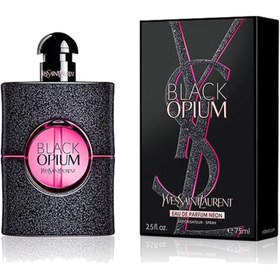 تصویر Yves Saint Laurent عطر زنانه Black Opium Neon Edp رابحه ای شیرین شرقی ۷۵ میل 