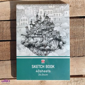 تصویر دفتر طراحی با کاغذ 127 گرم ایرانی 7465 sketchbook 40 sheets B4 code 7465