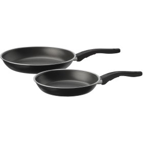 تصویر سرویس تابه 2 پارچه ایکیا مدل Kavalkad Ikea Kavalkad Pan Set 2 Pcs