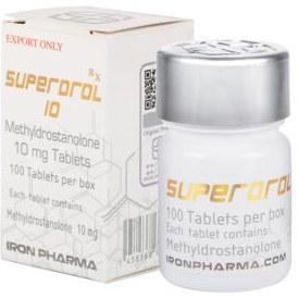 تصویر سوپرورول 10 آیرون فارما (متیلدروستانولون) | IronPharma Superorol 10 (Methyldrostanolone 10) | محصول مالزی | 100 تبلت 